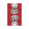 Dalmatian Dog Microfiber Waffle Kitchen Towel - Blue Cava