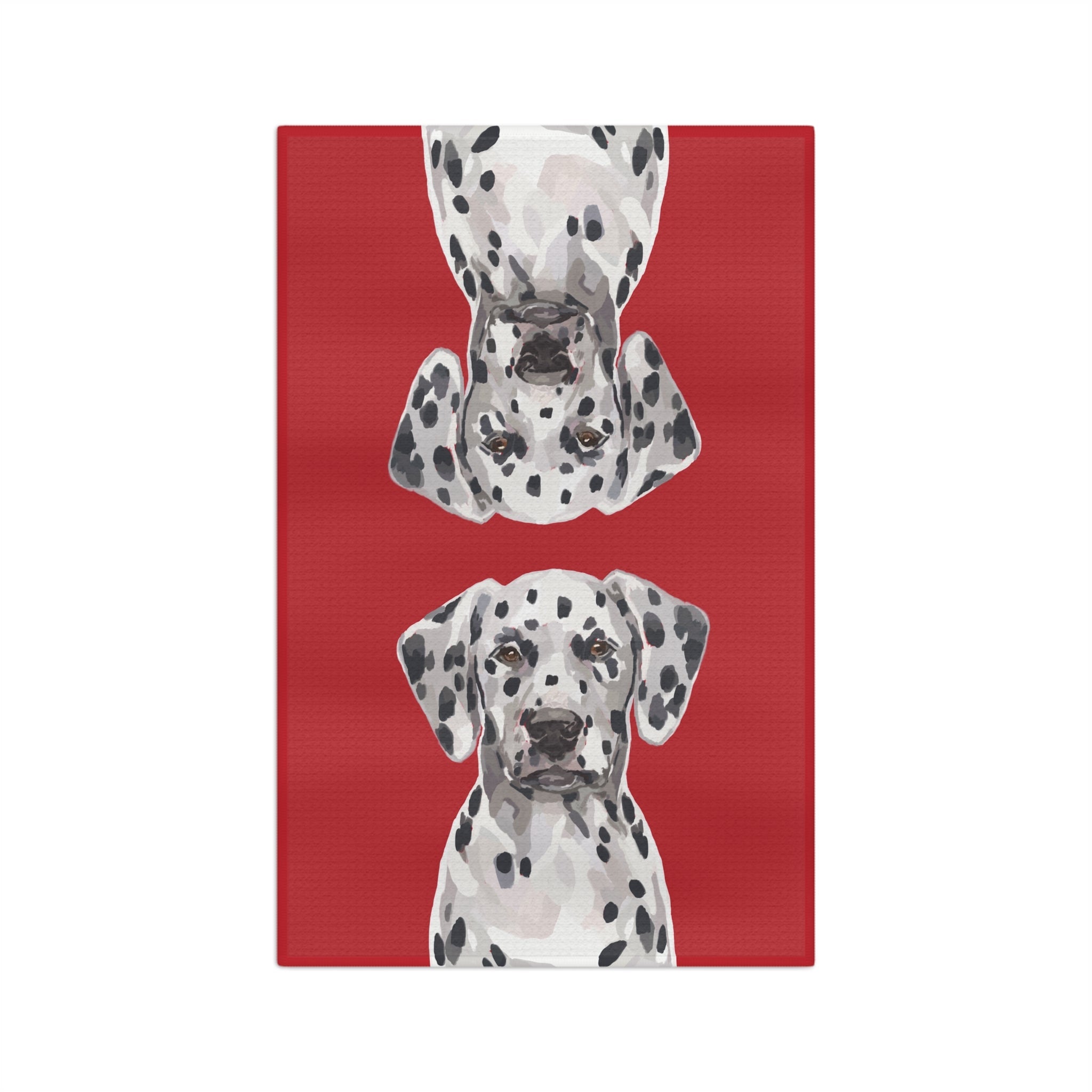 Dalmatian Dog Microfiber Waffle Kitchen Towel - Blue Cava