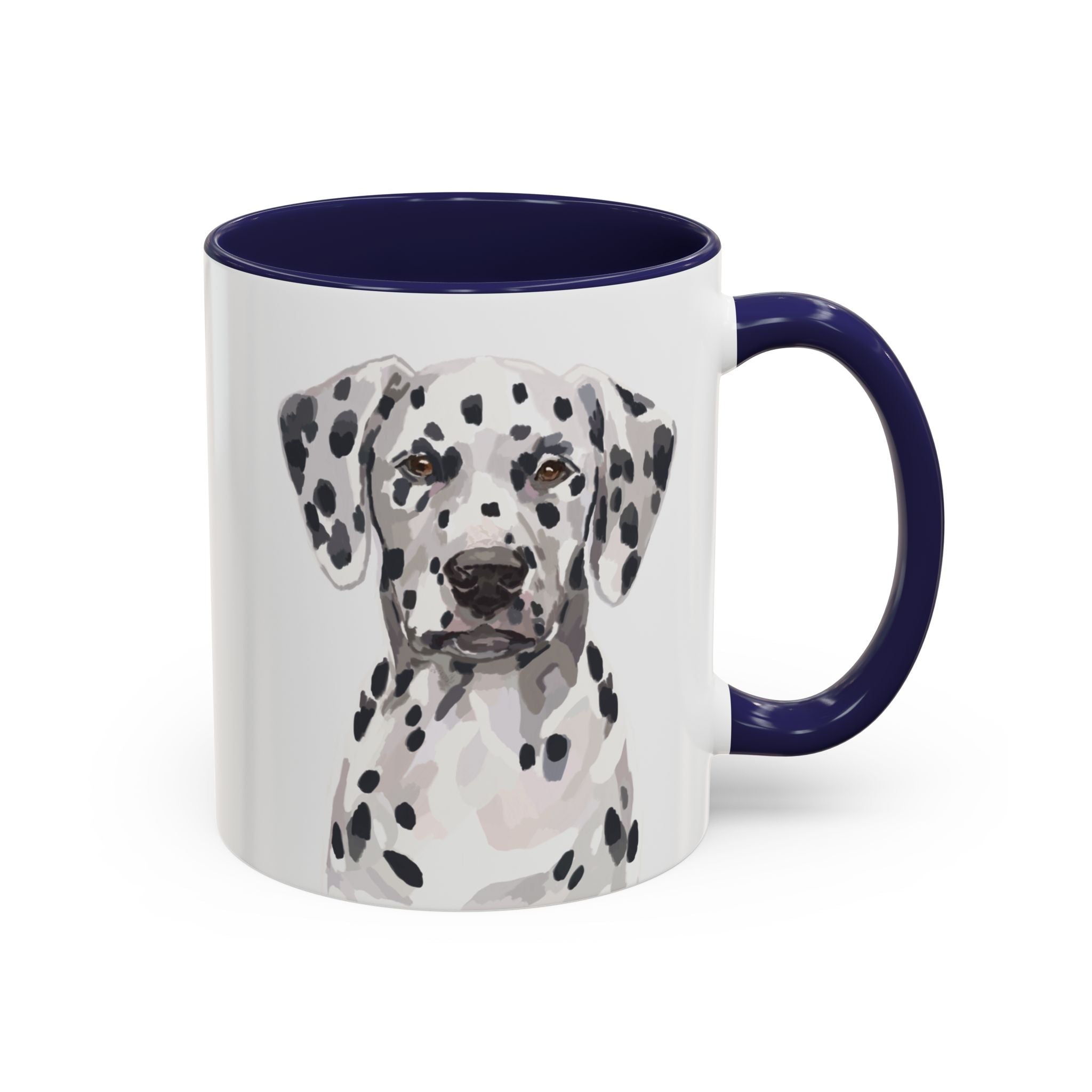 Dalmatian Two Tone Ceramic Coffee Mugs - Blue Cava