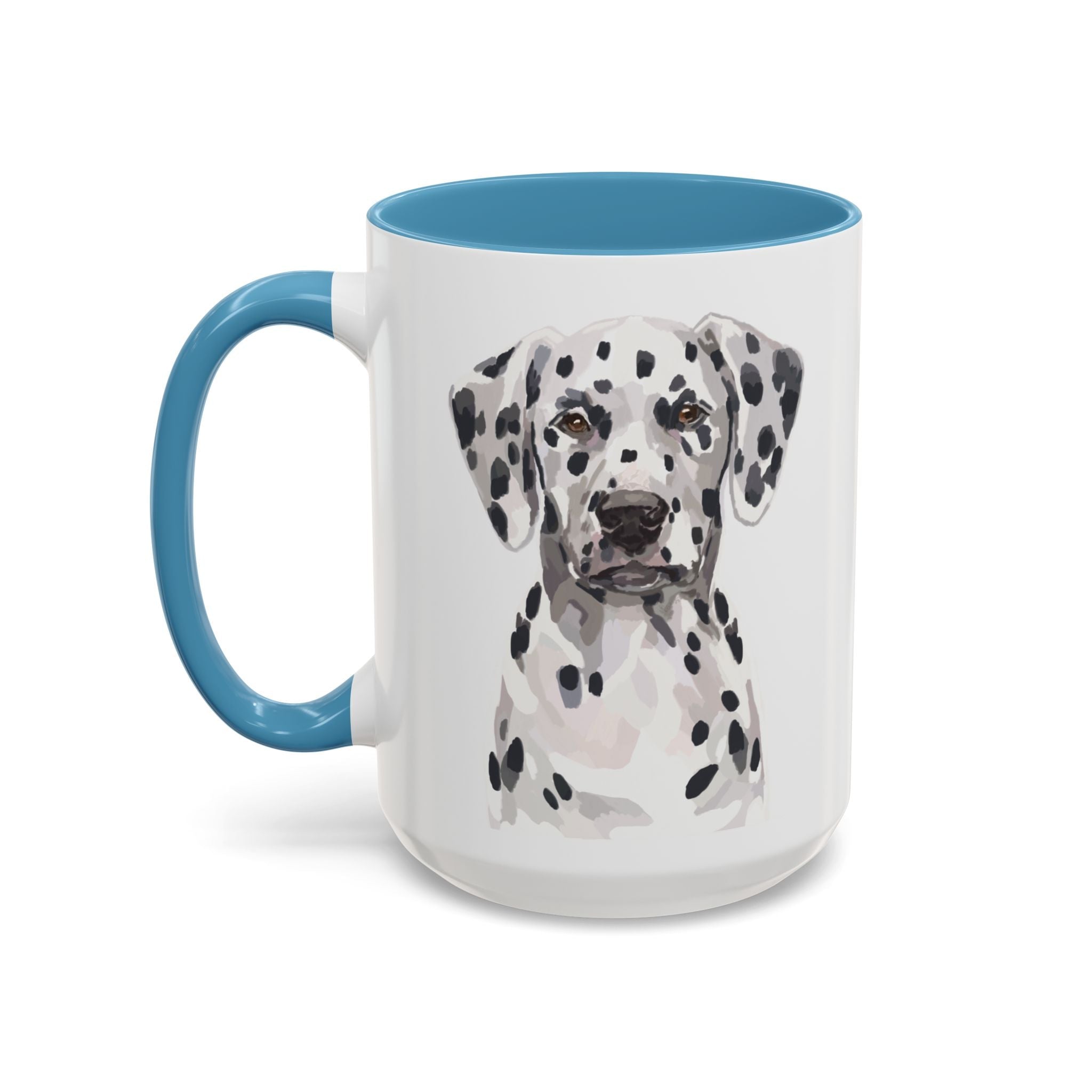 Dalmatian Two Tone Ceramic Coffee Mugs - Blue Cava