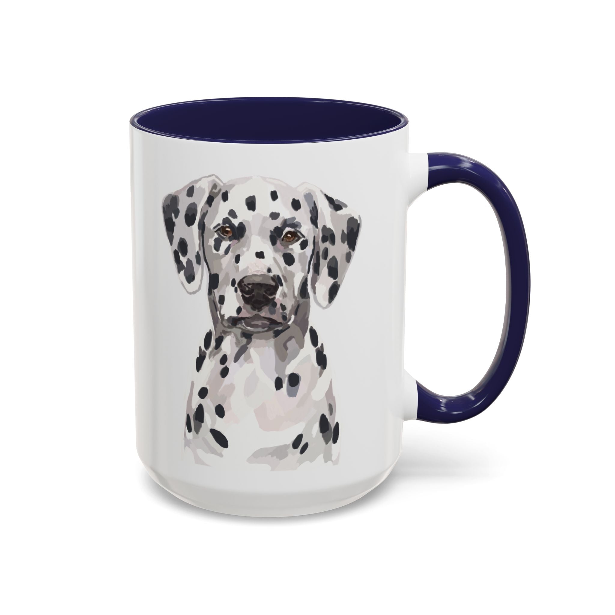 Dalmatian Two Tone Ceramic Coffee Mugs - Blue Cava