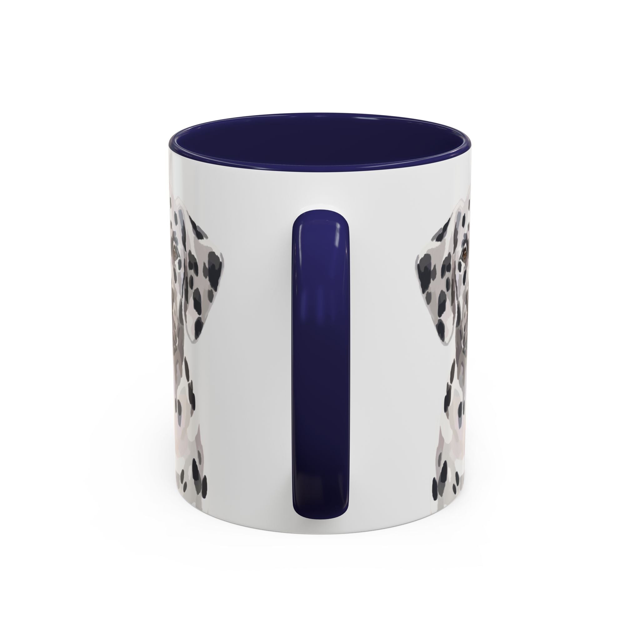 Dalmatian Two Tone Ceramic Coffee Mugs - Blue Cava