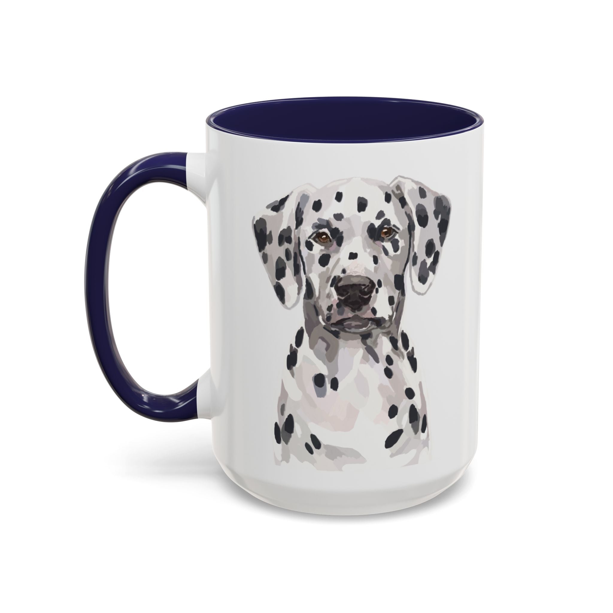 Dalmatian Two Tone Ceramic Coffee Mugs - Blue Cava