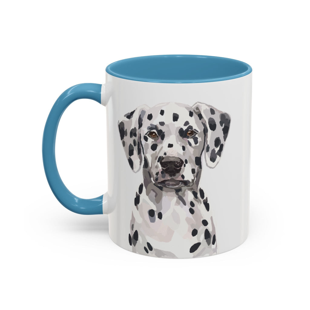 Dalmatian Two Tone Ceramic Coffee Mugs - Blue Cava