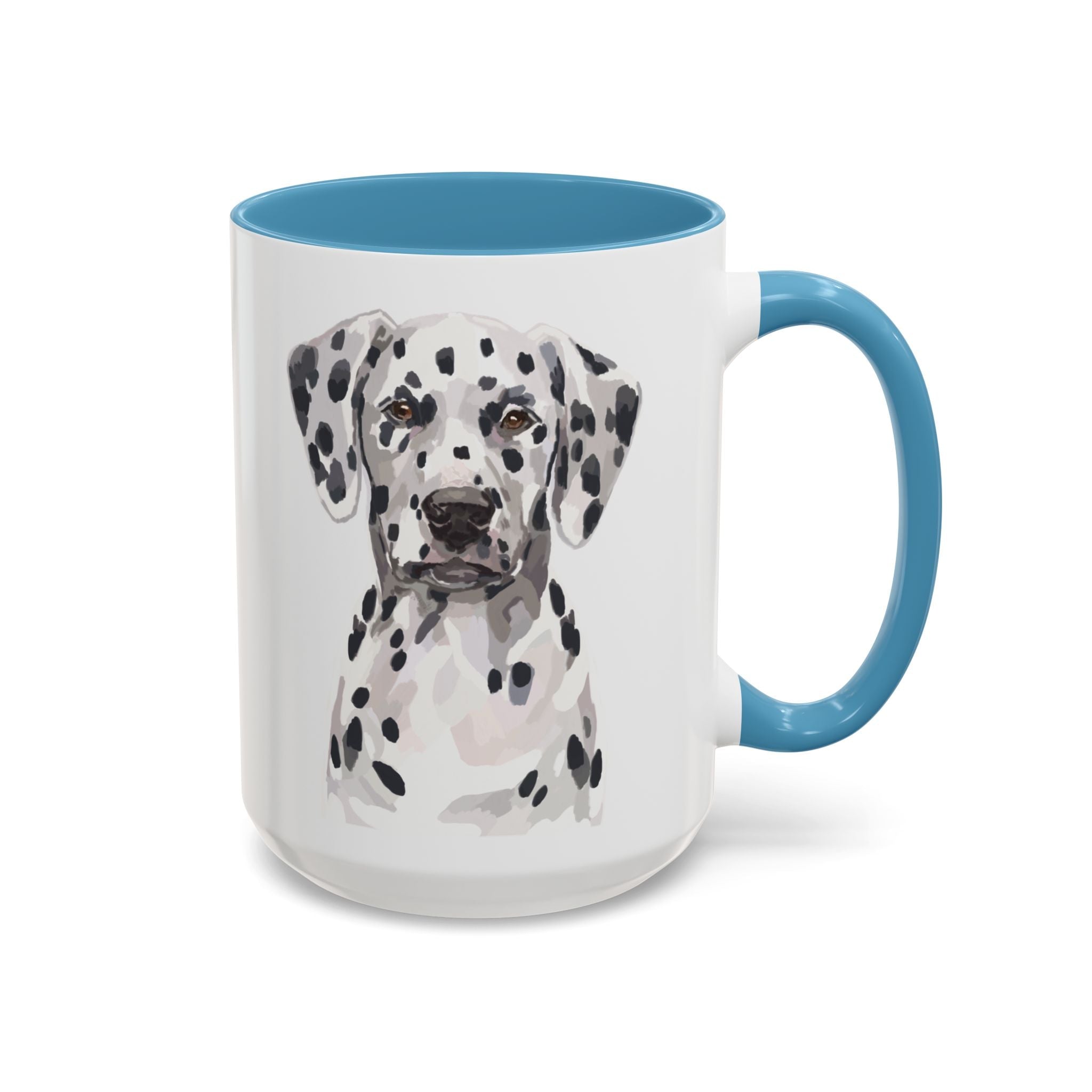Dalmatian Two Tone Ceramic Coffee Mugs - Blue Cava
