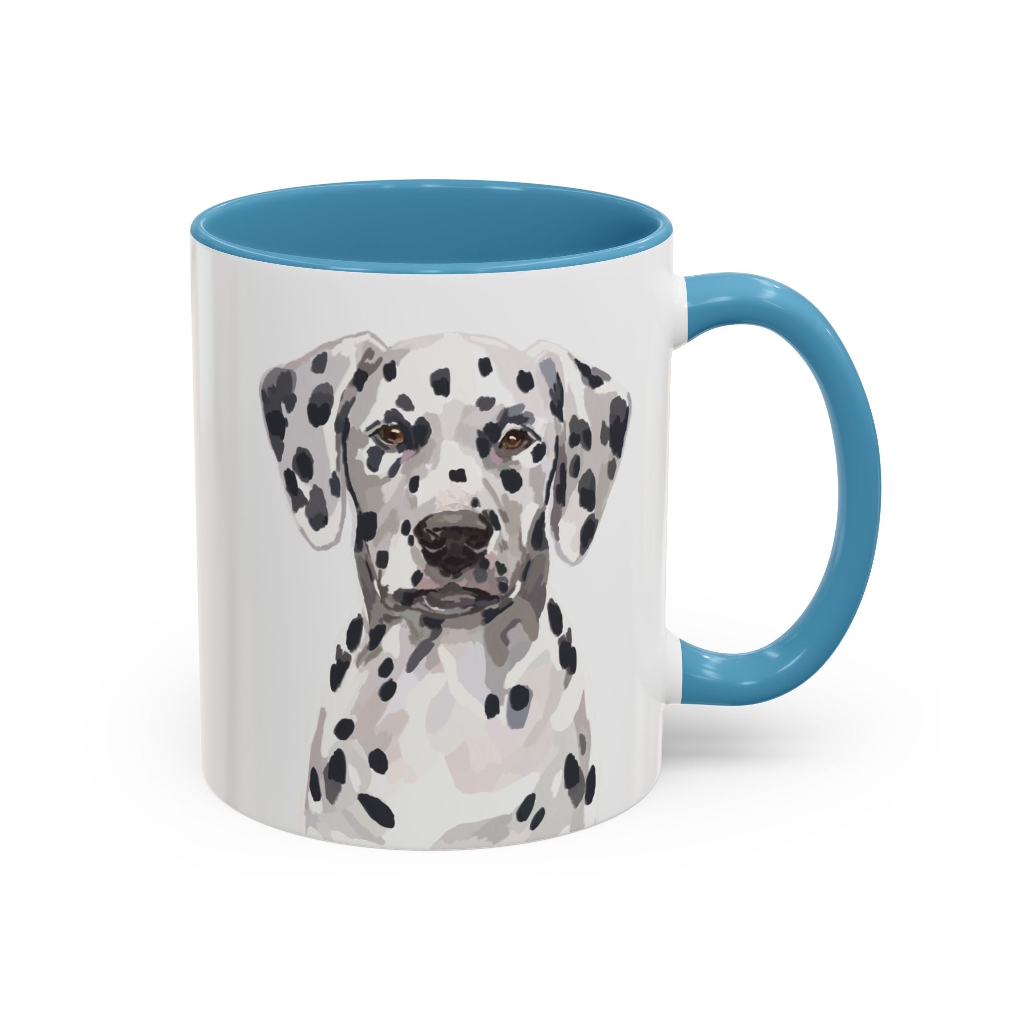 Dalmatian Two Tone Ceramic Coffee Mugs - Blue Cava