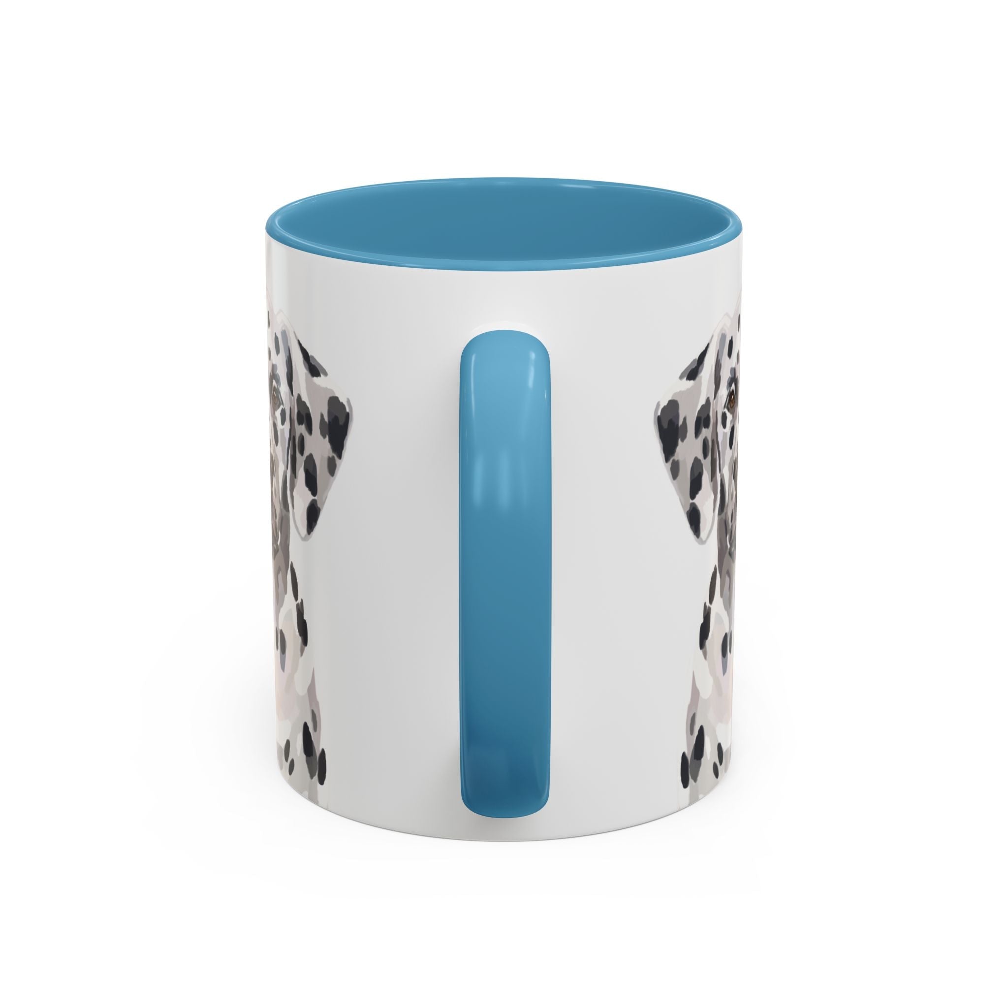 Dalmatian Two Tone Ceramic Coffee Mugs - Blue Cava