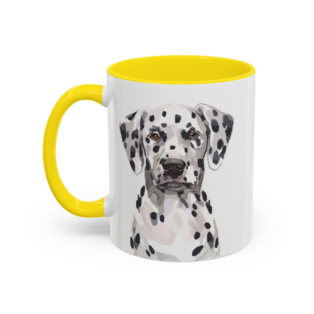 Dalmatian Two Tone Ceramic Coffee Mugs - Blue Cava