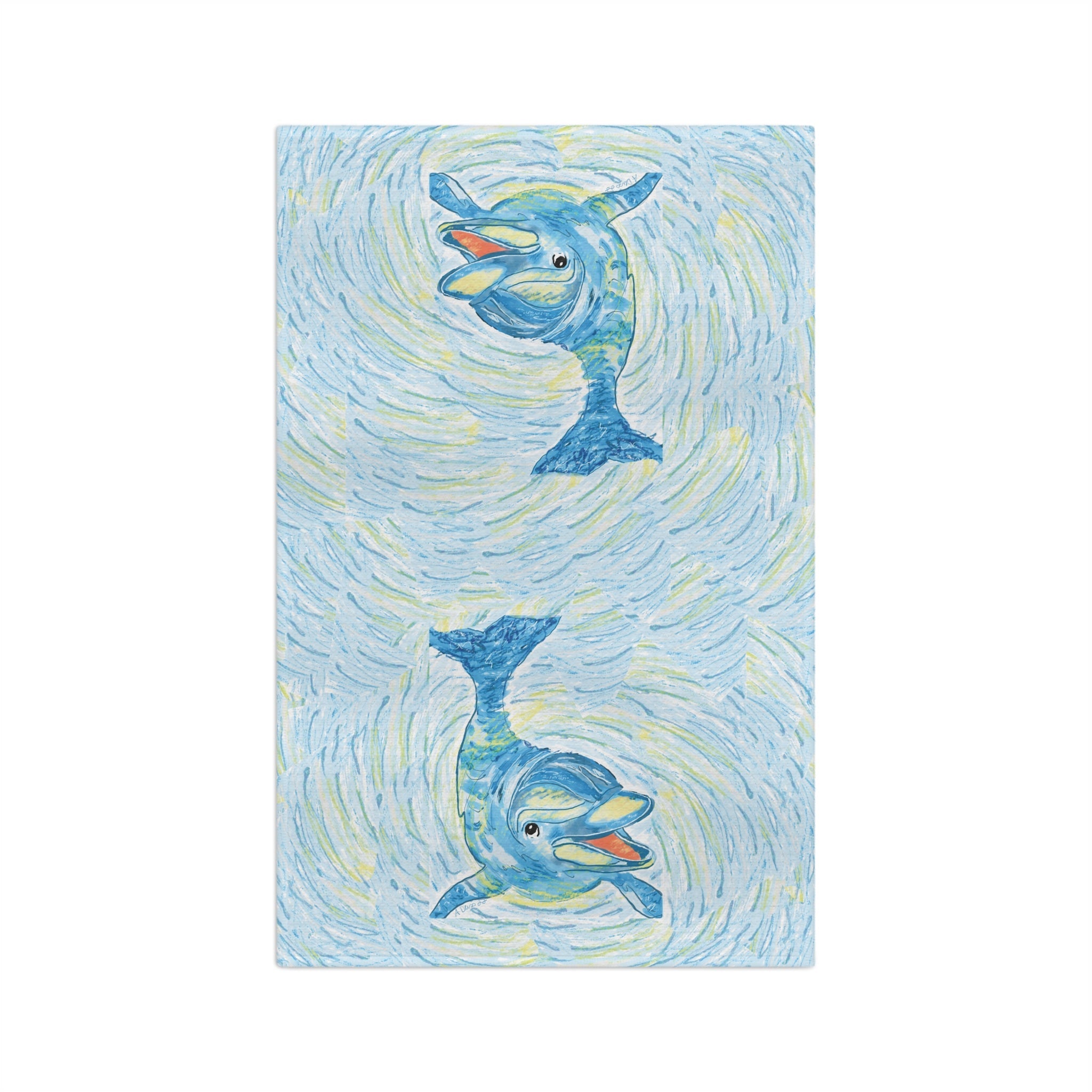 Dauphin Microfiber Waffle Kitchen Towel - Blue Cava