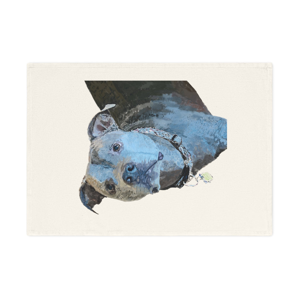 “Diesel” Pit Bull Cotton Tea Towel - Blue Cava