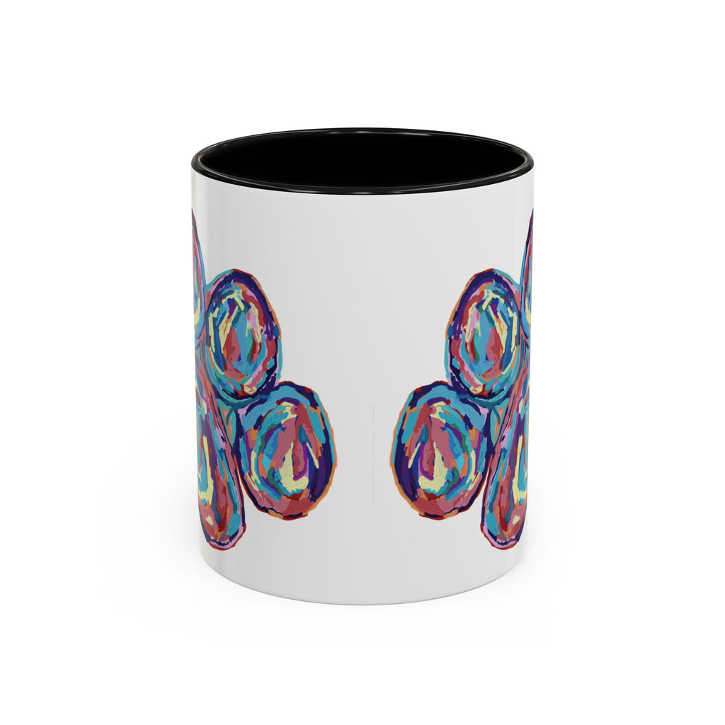 Dog Paw Print Two Tone Ceramic Coffee Mugs - Blue Cava