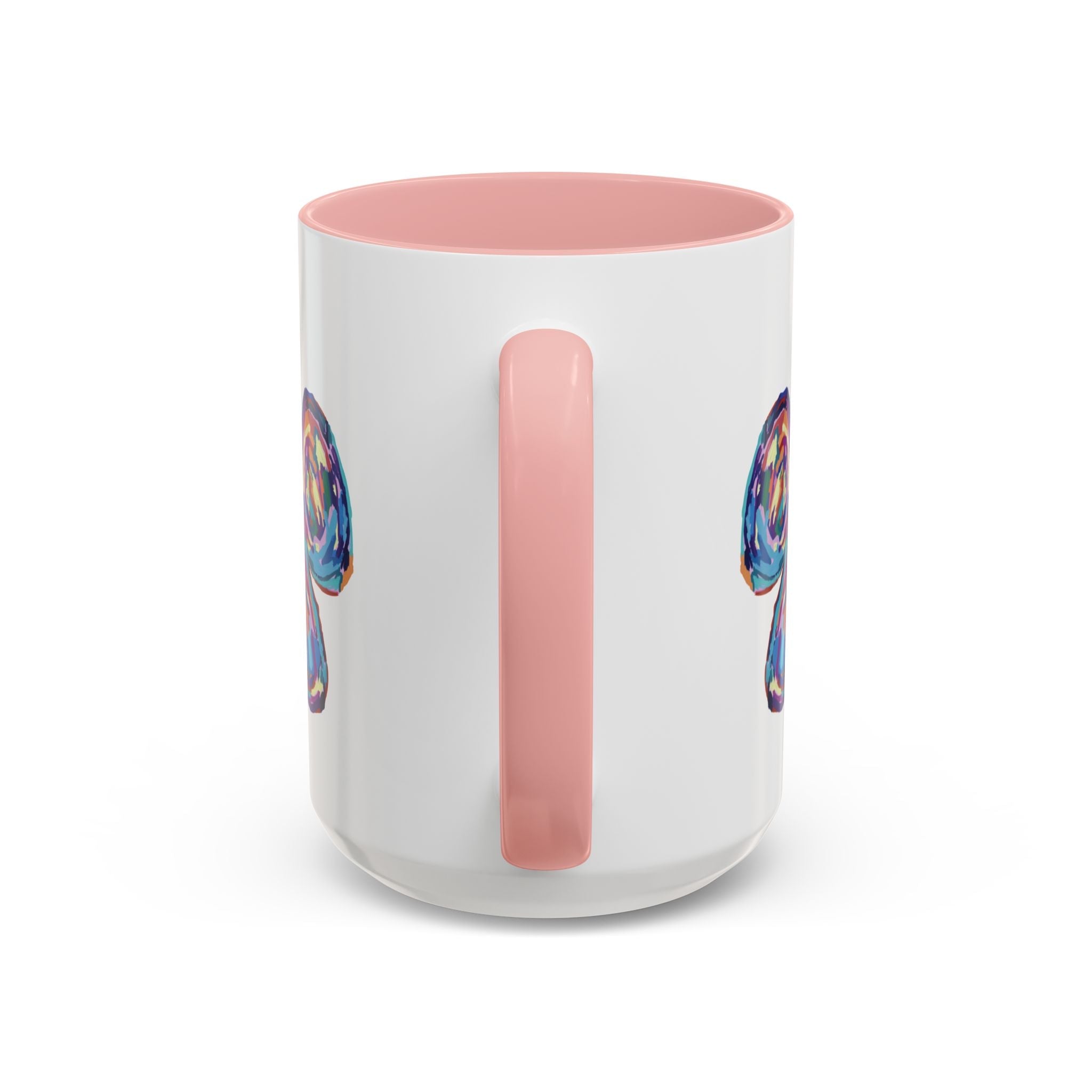 Dog Paw Print Two Tone Ceramic Coffee Mugs - Blue Cava