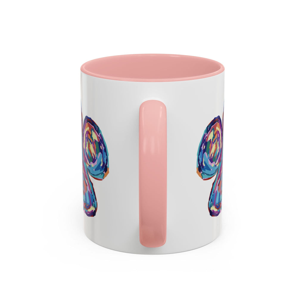 Dog Paw Print Two Tone Ceramic Coffee Mugs - Blue Cava