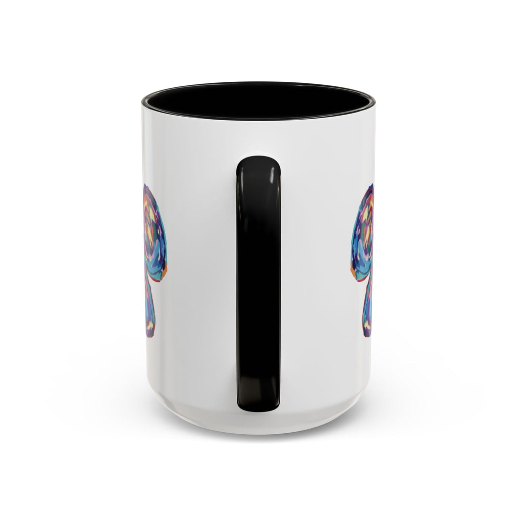 Dog Paw Print Two Tone Ceramic Coffee Mugs - Blue Cava