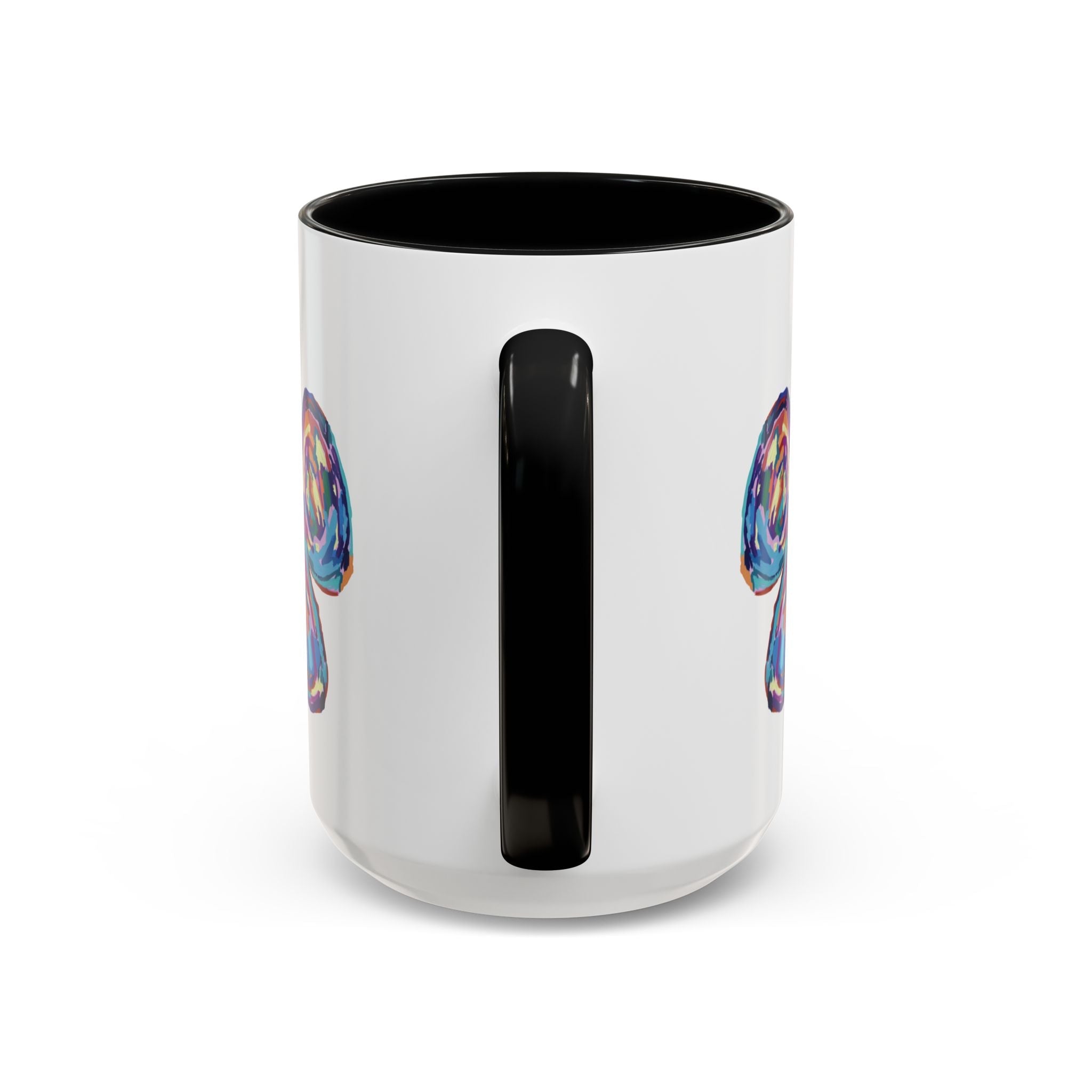 Dog Paw Print Two Tone Ceramic Coffee Mugs - Blue Cava