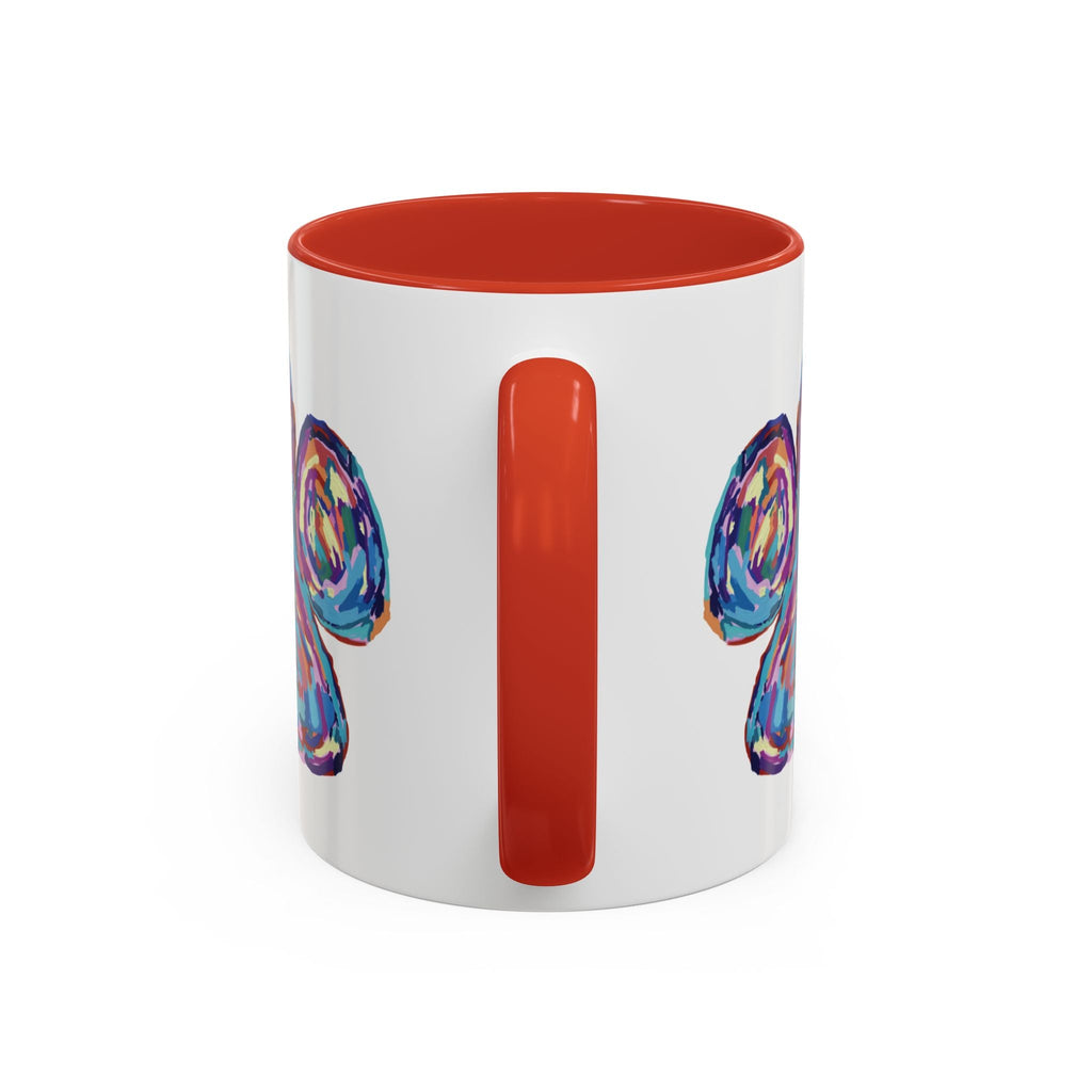 Dog Paw Print Two Tone Ceramic Coffee Mugs - Blue Cava