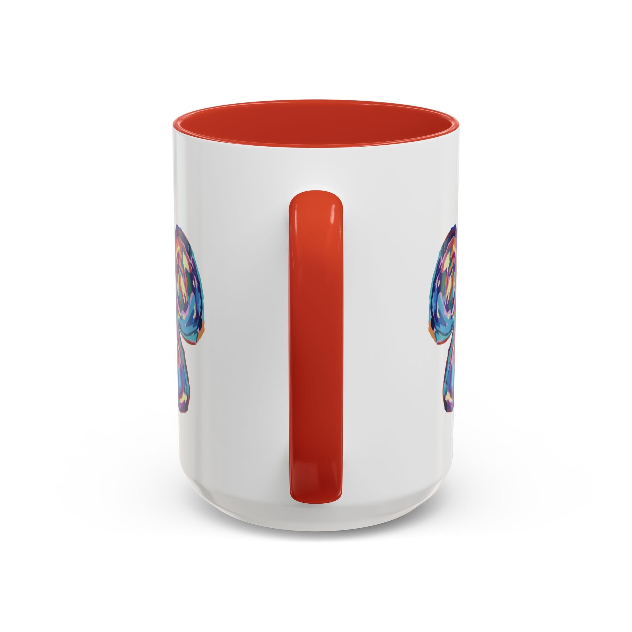 Dog Paw Print Two Tone Ceramic Coffee Mugs - Blue Cava