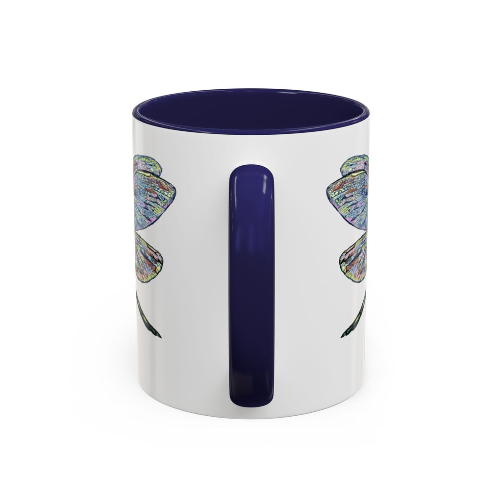 Dragonfly Two Tone Ceramic Coffee Mugs - Blue Cava