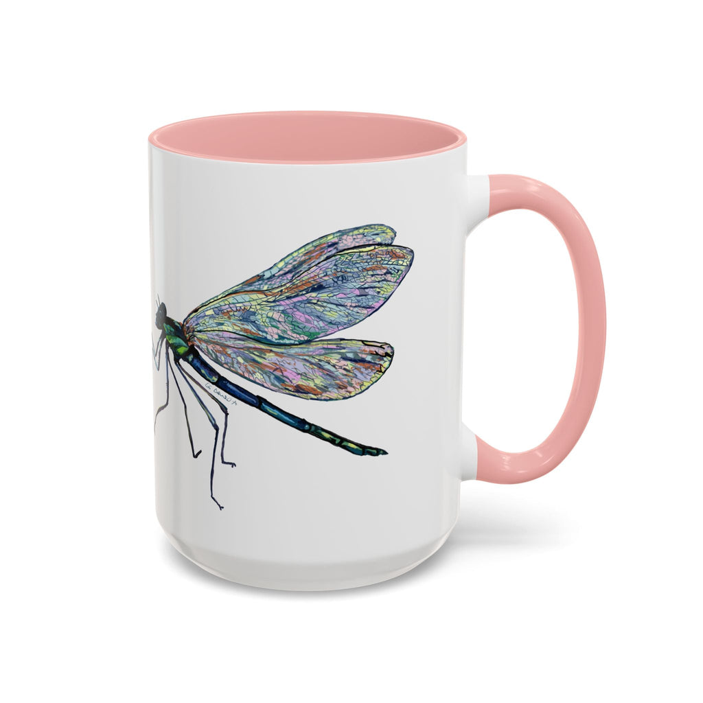 Dragonfly Two Tone Ceramic Coffee Mugs - Blue Cava