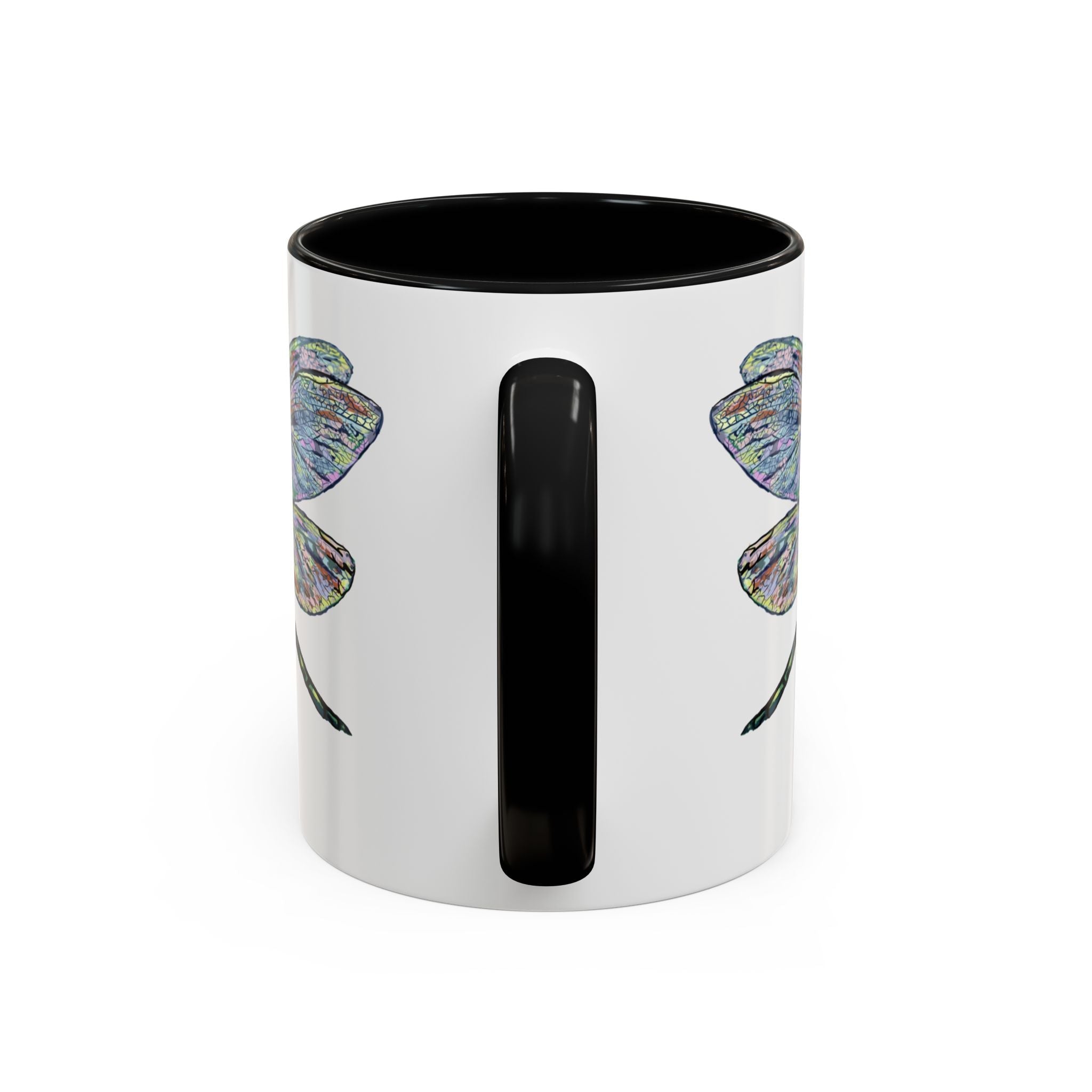 Dragonfly Two Tone Ceramic Coffee Mugs - Blue Cava