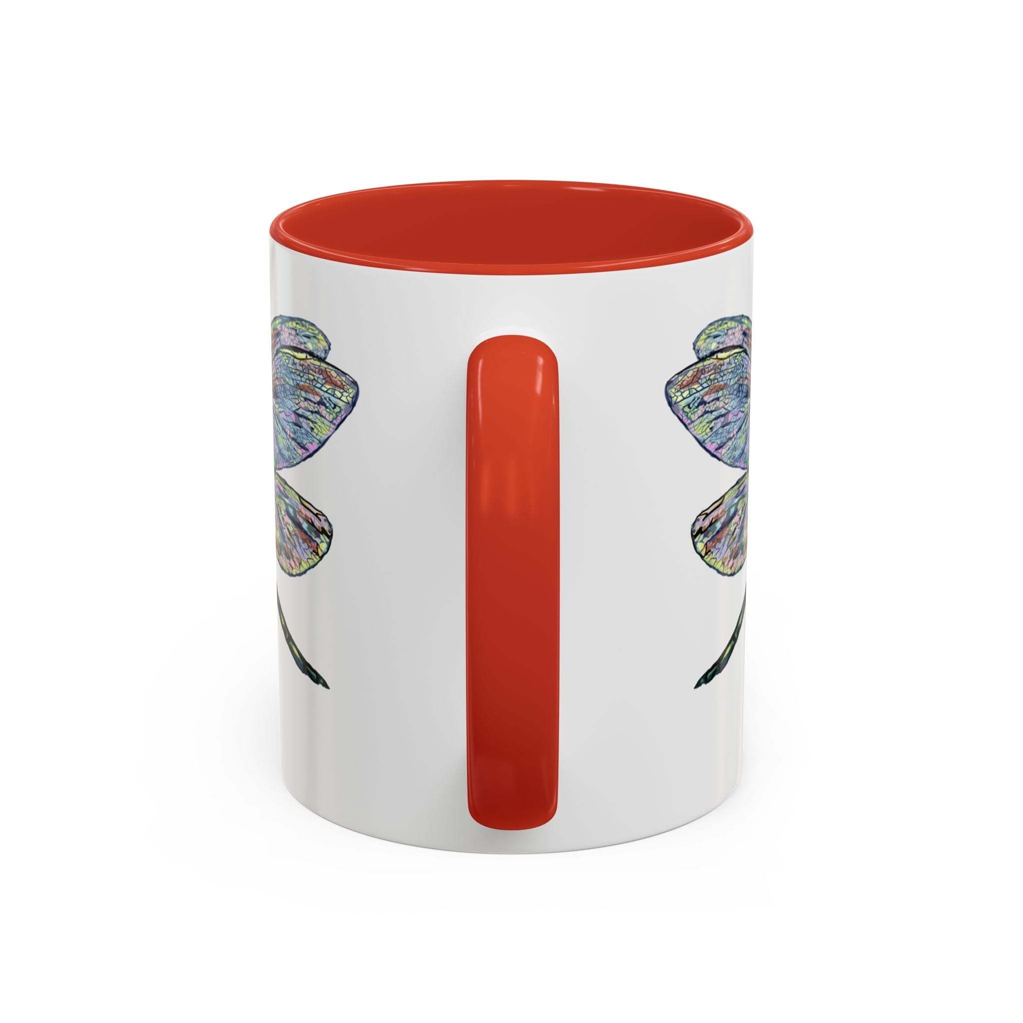 Dragonfly Two Tone Ceramic Coffee Mugs - Blue Cava
