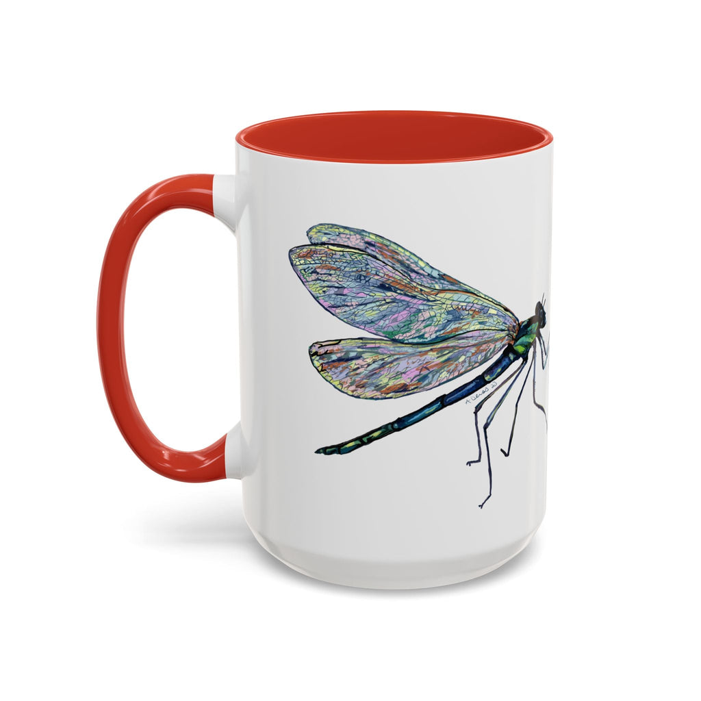 Dragonfly Two Tone Ceramic Coffee Mugs - Blue Cava