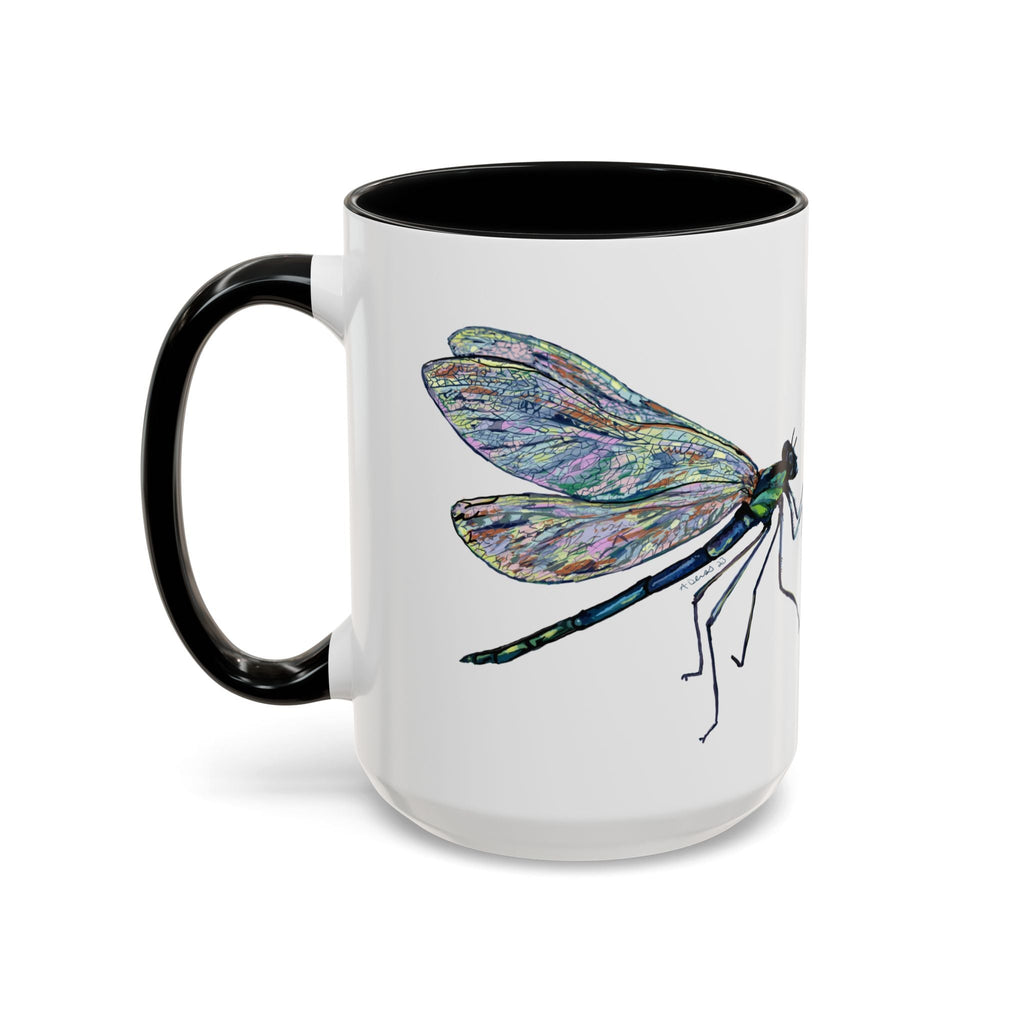 Dragonfly Two Tone Ceramic Coffee Mugs - Blue Cava
