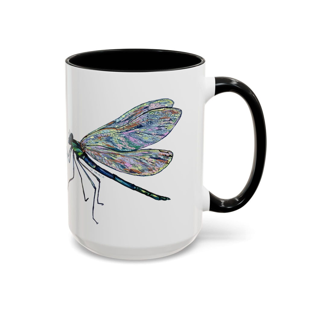 Dragonfly Two Tone Ceramic Coffee Mugs - Blue Cava