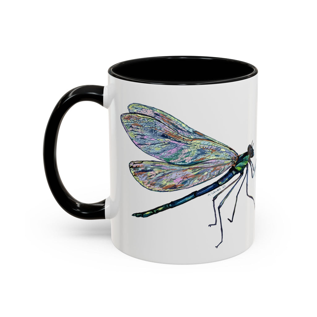 Dragonfly Two Tone Ceramic Coffee Mugs - Blue Cava