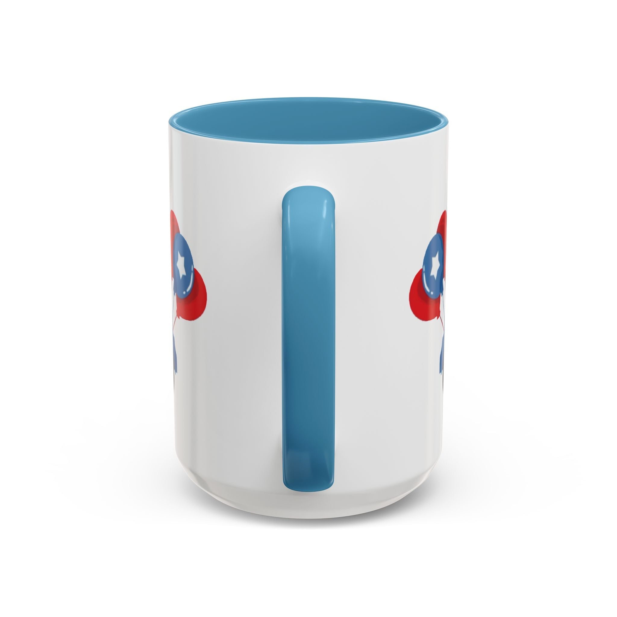 Egret Golf Cart Two Tone Ceramic Coffee Mugs - Blue Cava