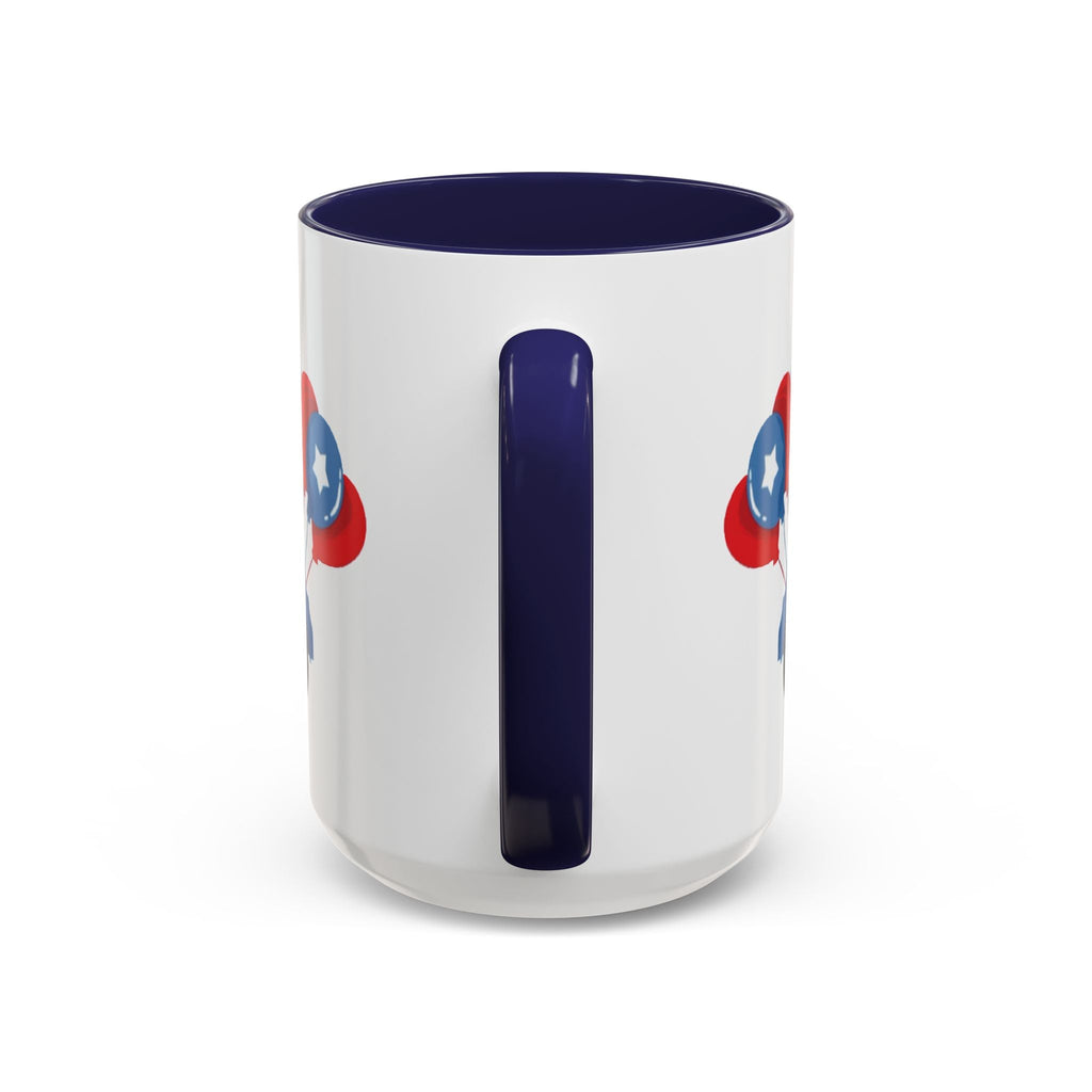 Egret Golf Cart Two Tone Ceramic Coffee Mugs - Blue Cava
