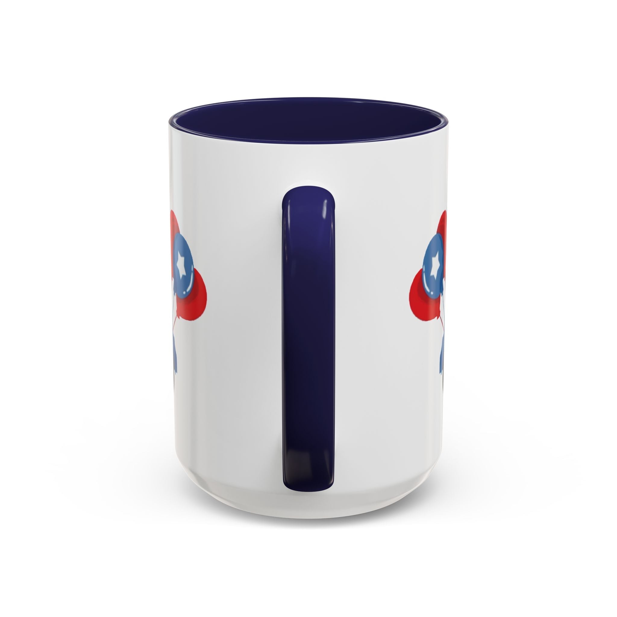 Egret Golf Cart Two Tone Ceramic Coffee Mugs - Blue Cava