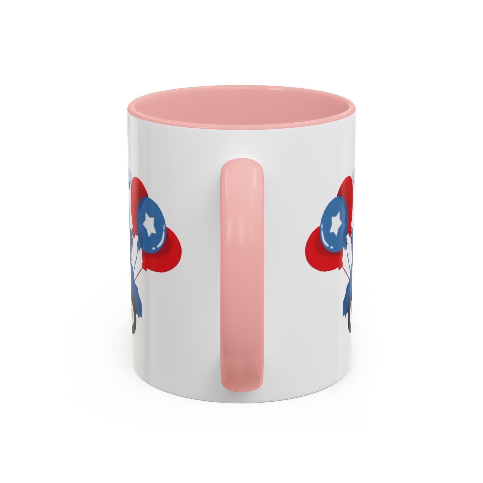 Egret Golf Cart Two Tone Ceramic Coffee Mugs - Blue Cava