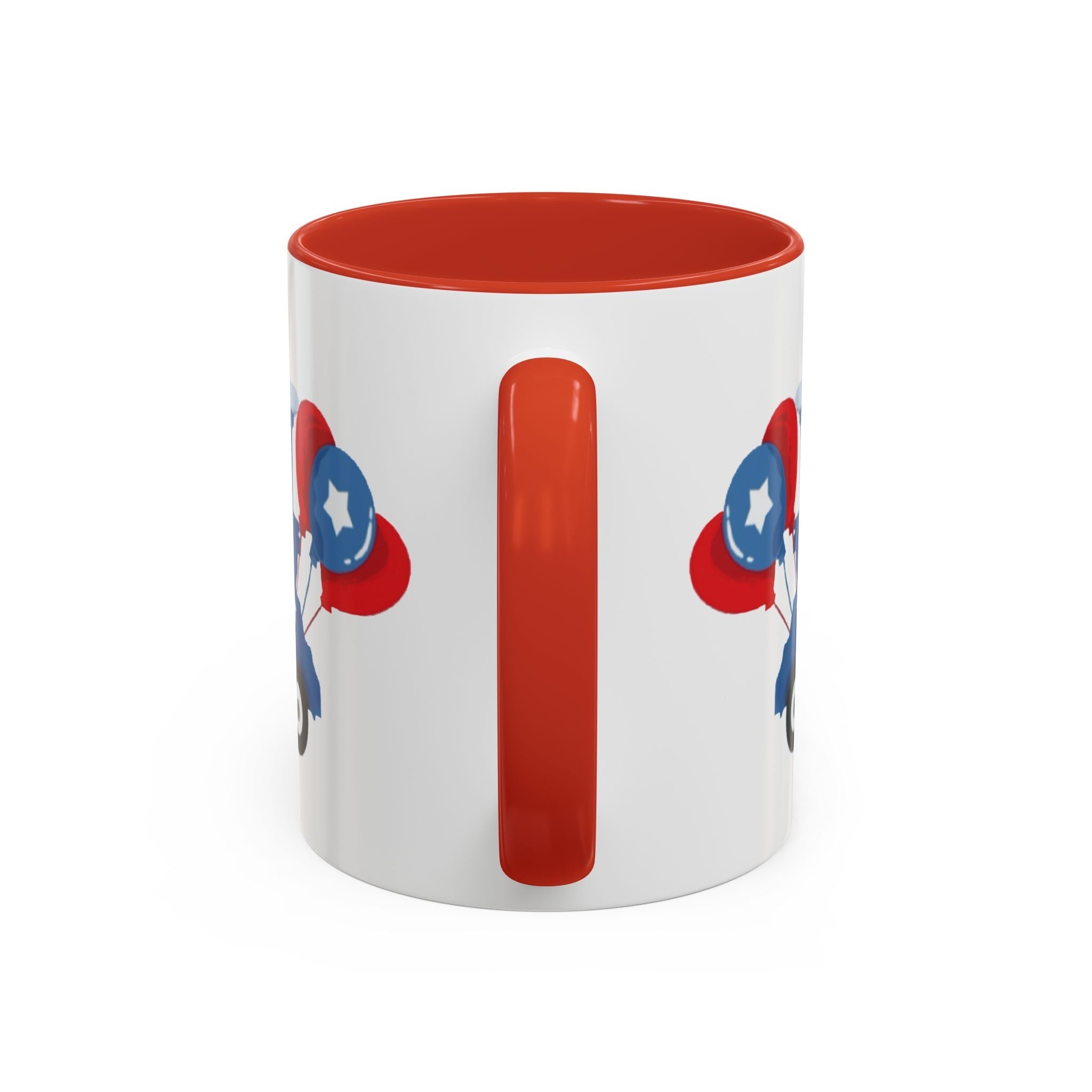 Egret Golf Cart Two Tone Ceramic Coffee Mugs - Blue Cava