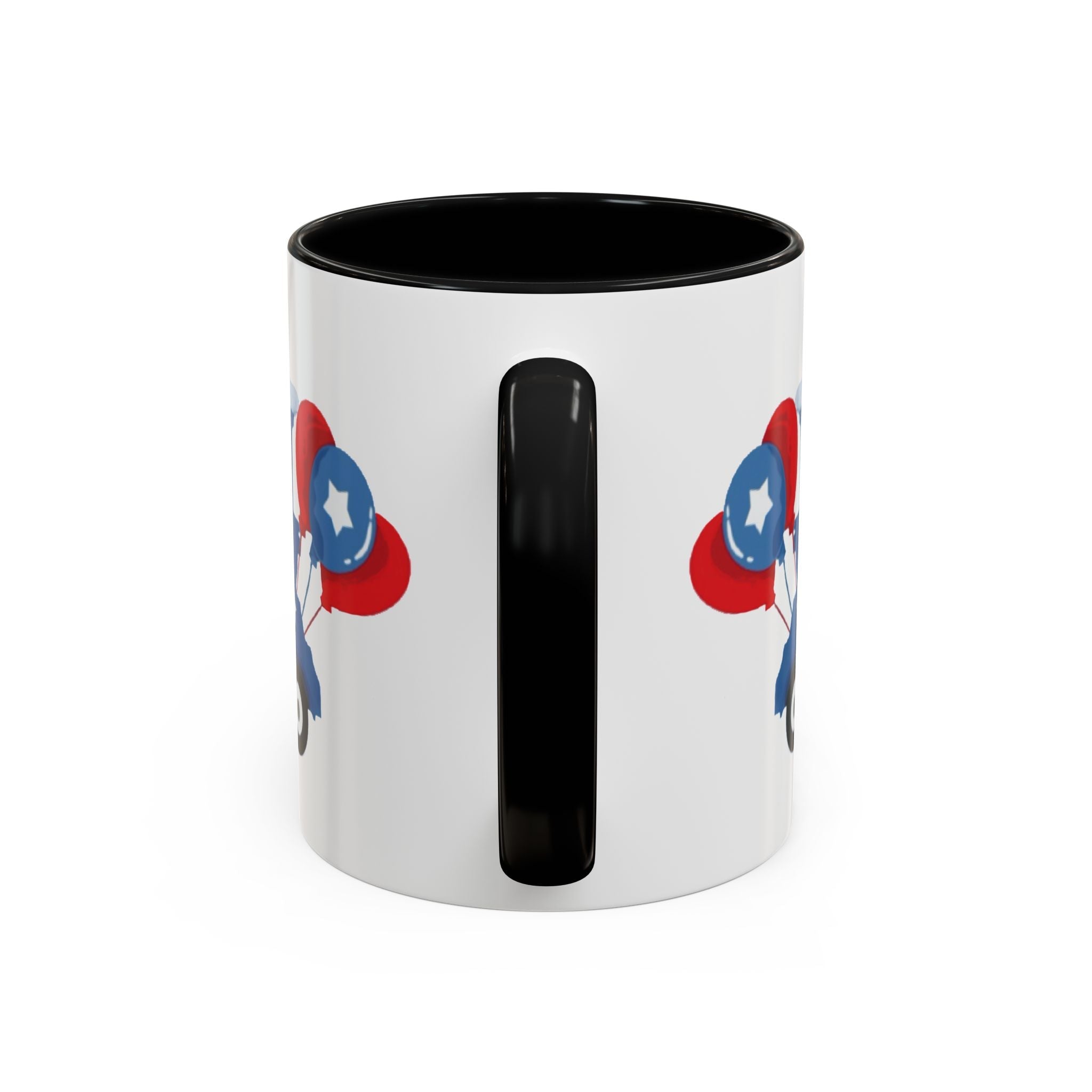 Egret Golf Cart Two Tone Ceramic Coffee Mugs - Blue Cava