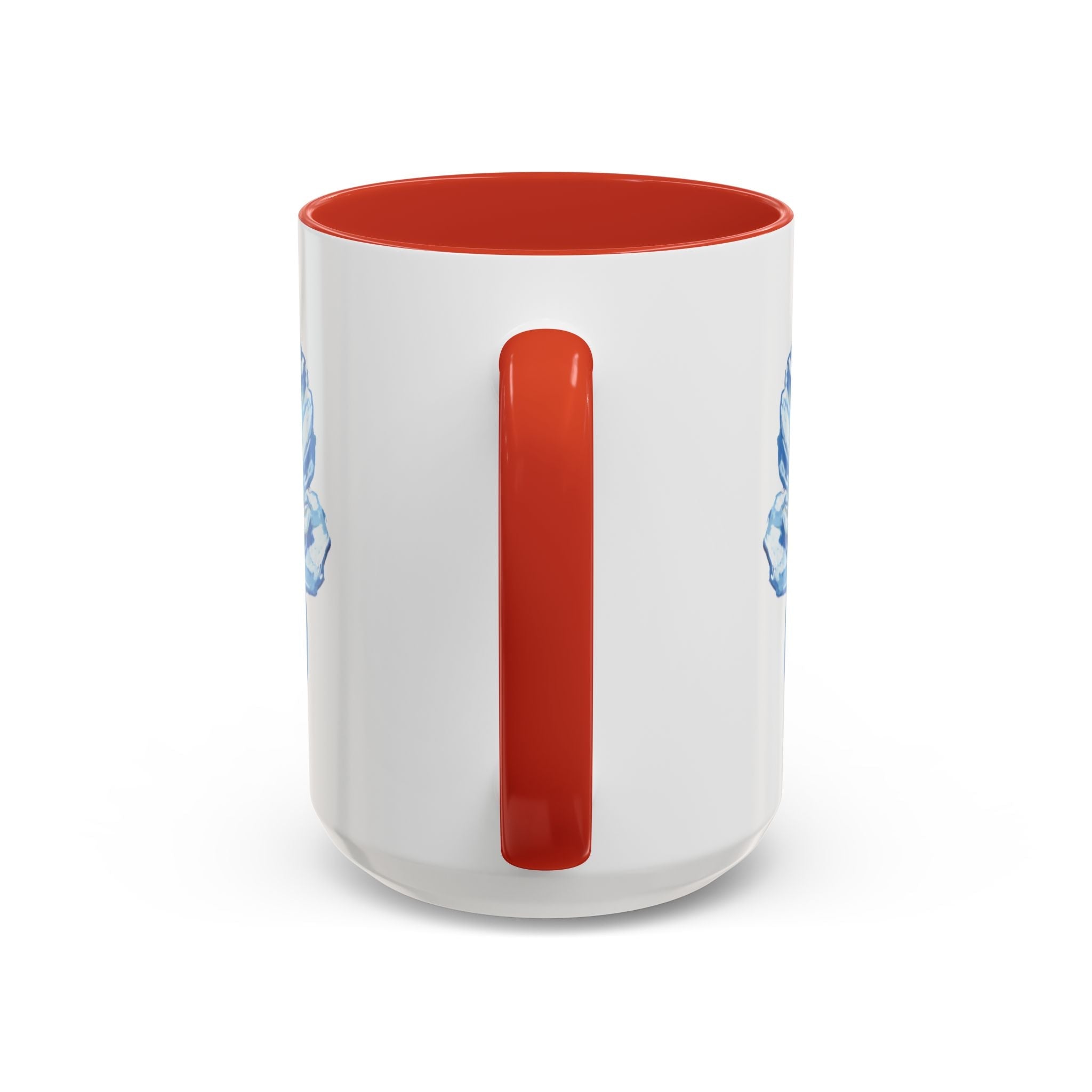 Elegant Floral Two Tone Coffee Mug - Blue Flower - Blue Cava
