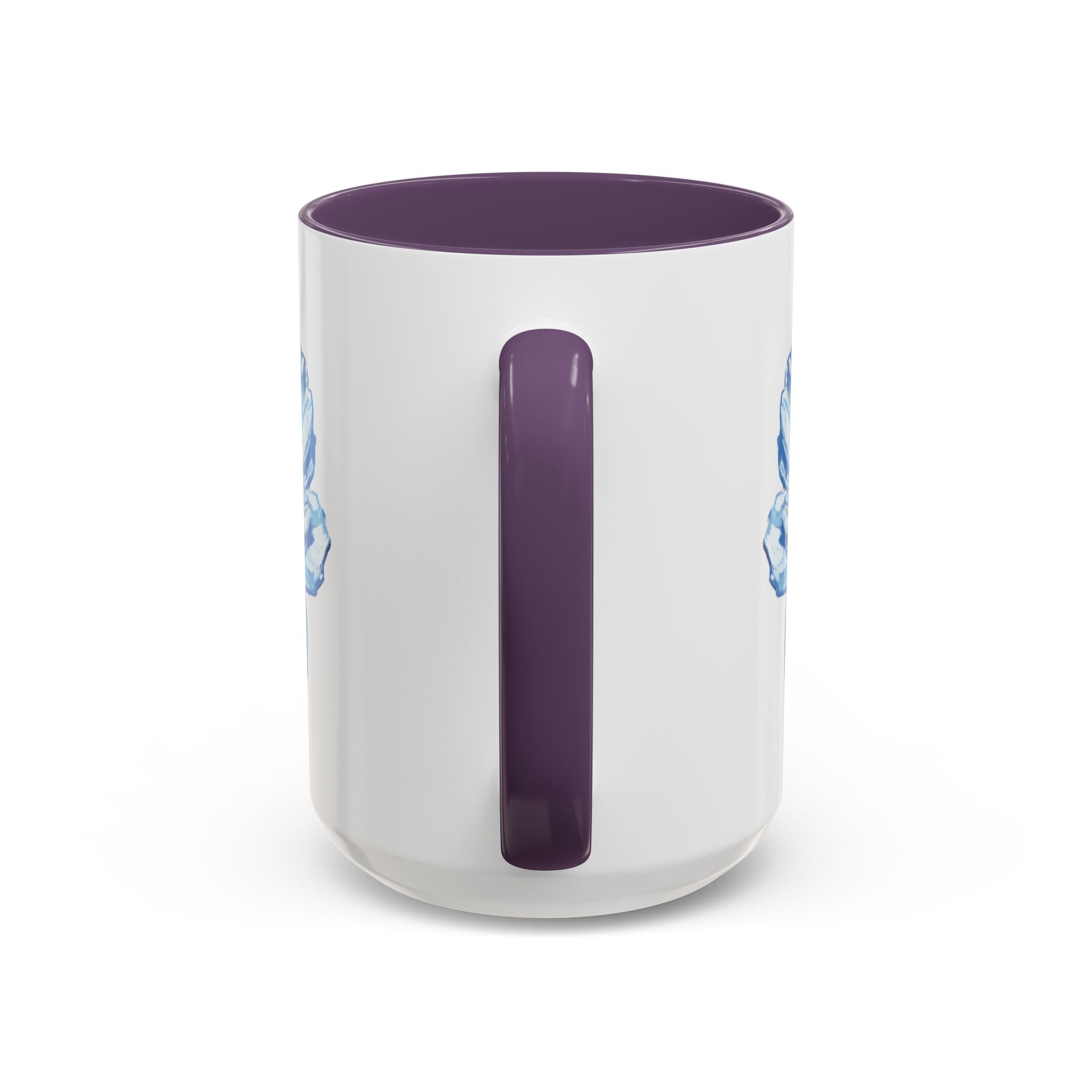 Elegant Floral Two Tone Coffee Mug - Blue Flower - Blue Cava
