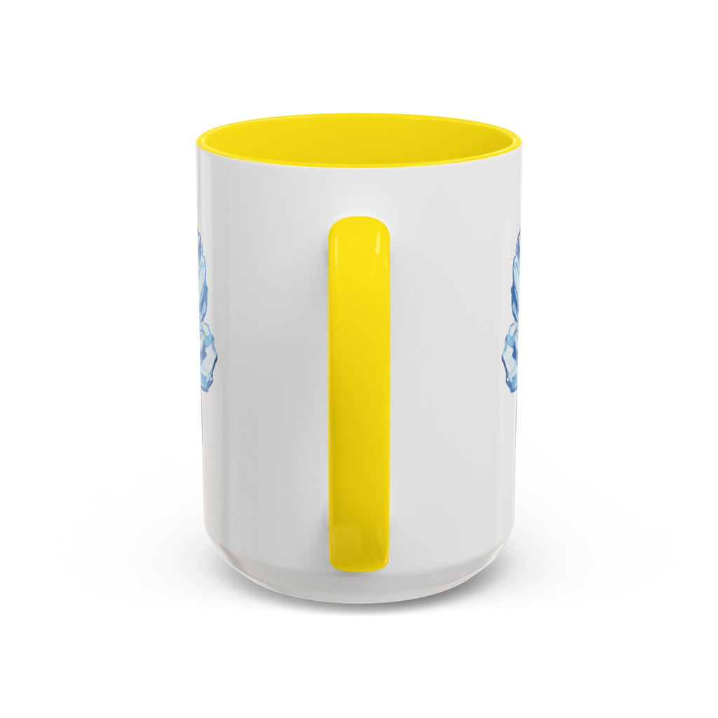Elegant Floral Two Tone Coffee Mug - Blue Flower - Blue Cava