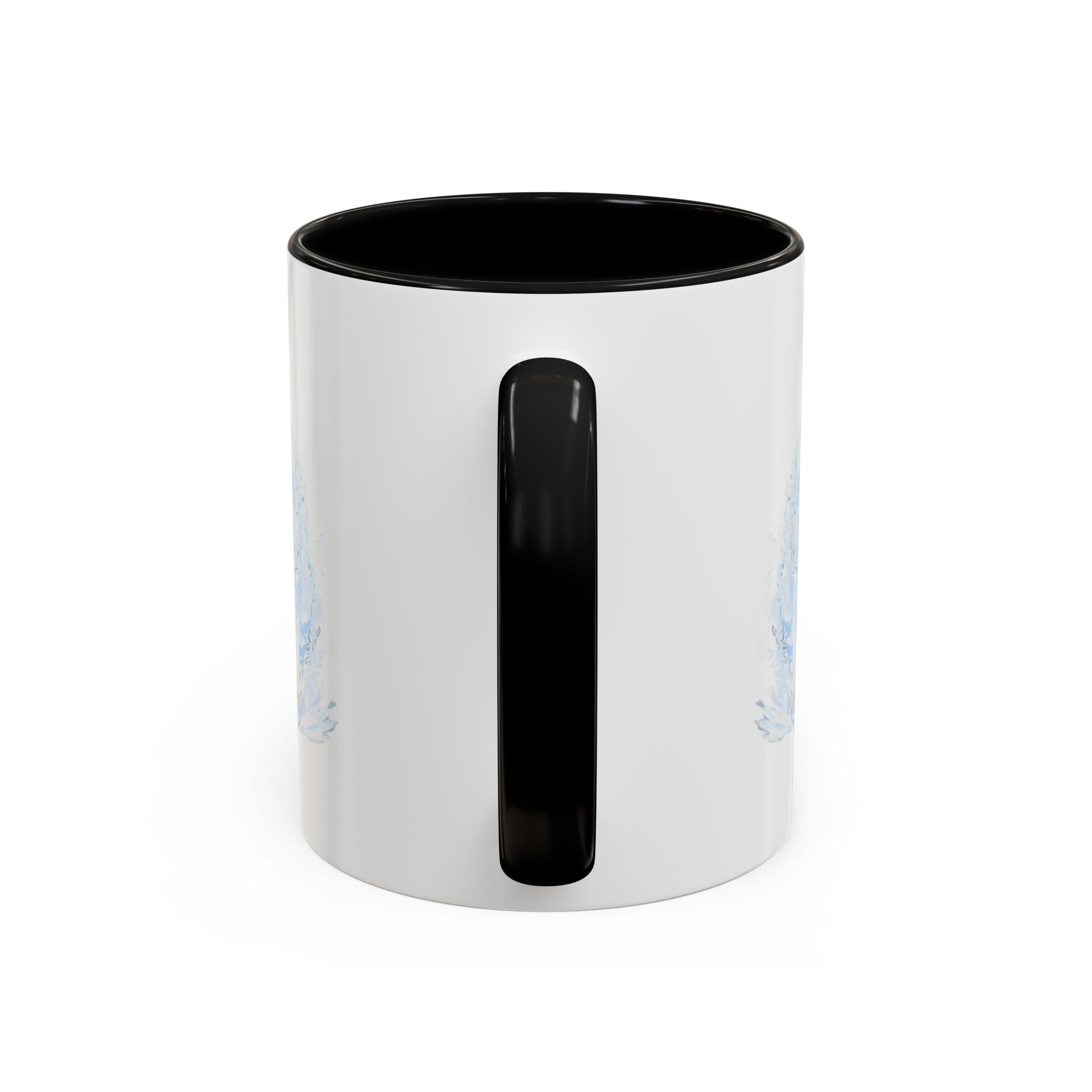 Elegant Swan Two Tone Ceramic Coffee Mugs - Blue Cava
