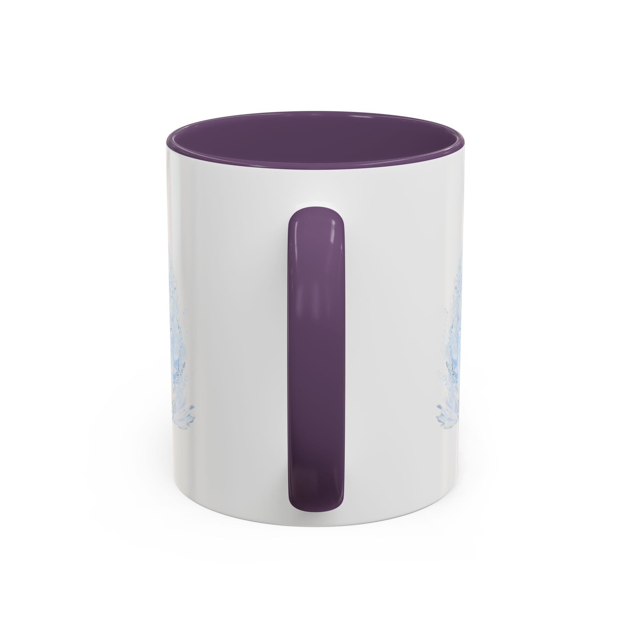 Elegant Swan Two Tone Ceramic Coffee Mugs - Blue Cava