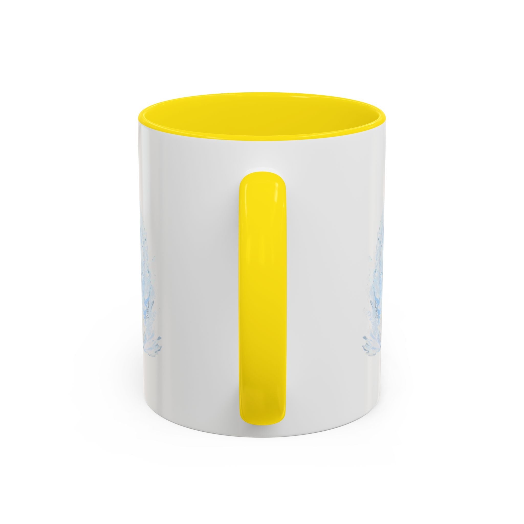 Elegant Swan Two Tone Ceramic Coffee Mugs - Blue Cava