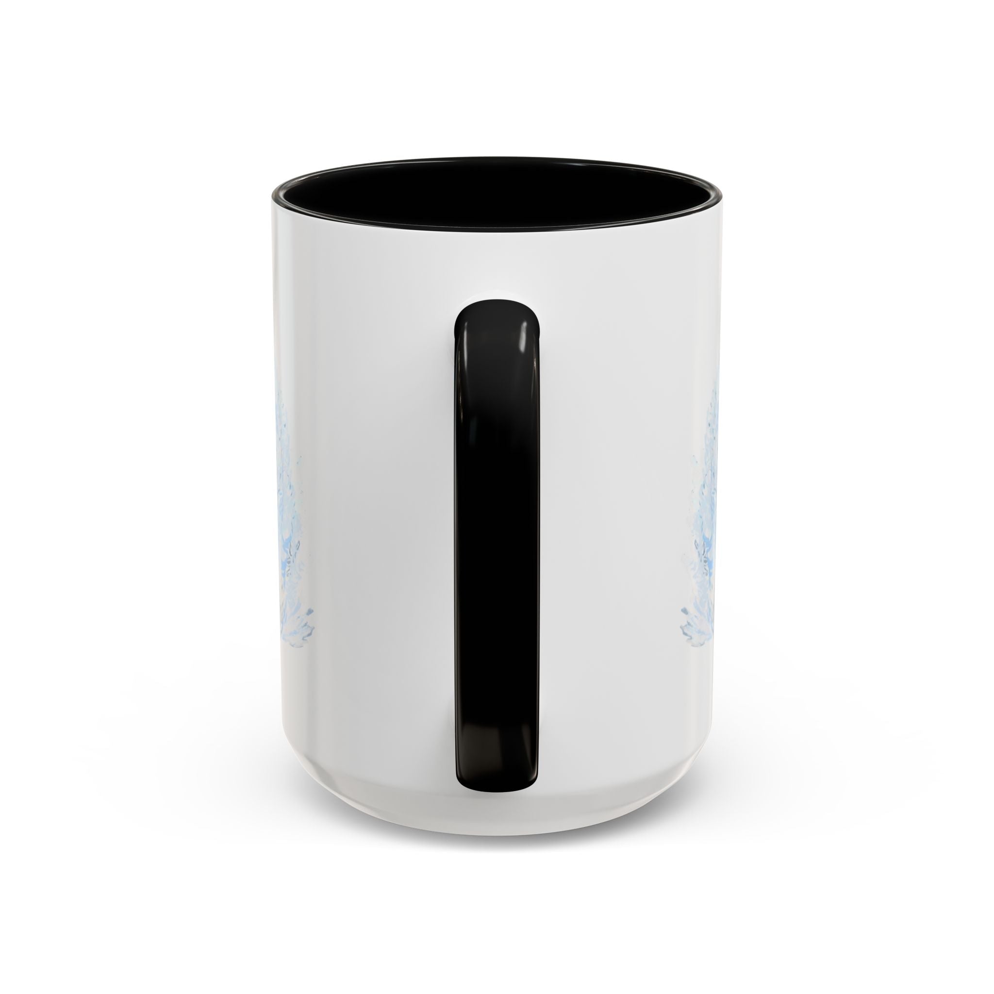 Elegant Swan Two Tone Ceramic Coffee Mugs - Blue Cava
