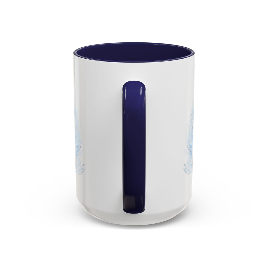 Elegant Swan Two Tone Ceramic Coffee Mugs - Blue Cava