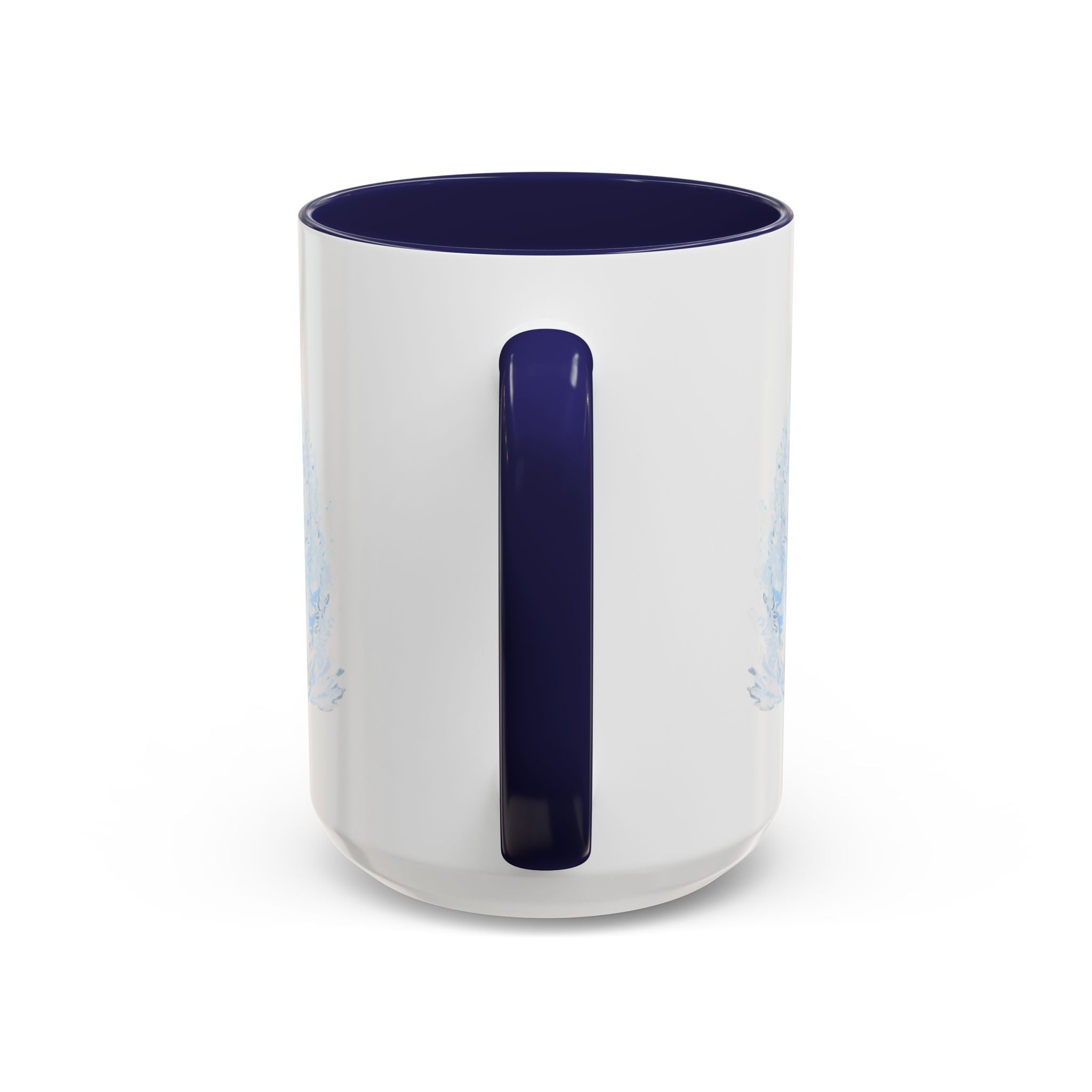 Elegant Swan Two Tone Ceramic Coffee Mugs - Blue Cava