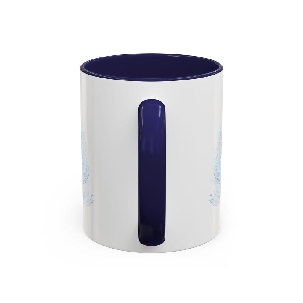 Elegant Swan Two Tone Ceramic Coffee Mugs - Blue Cava
