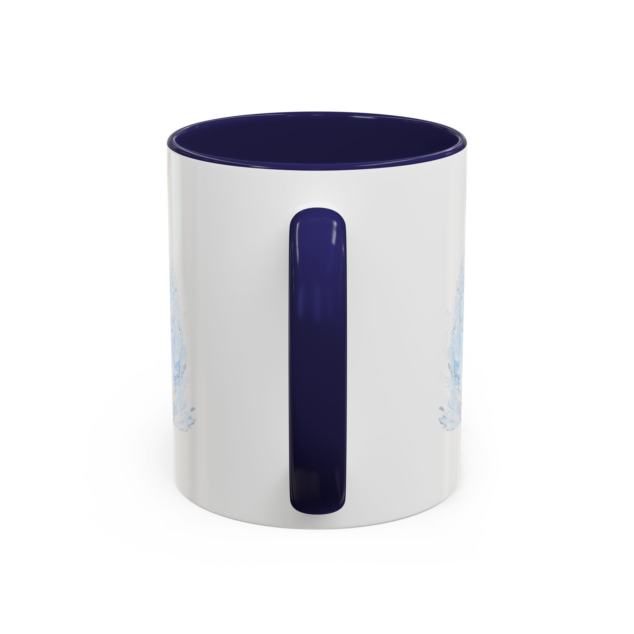 Elegant Swan Two Tone Ceramic Coffee Mugs - Blue Cava
