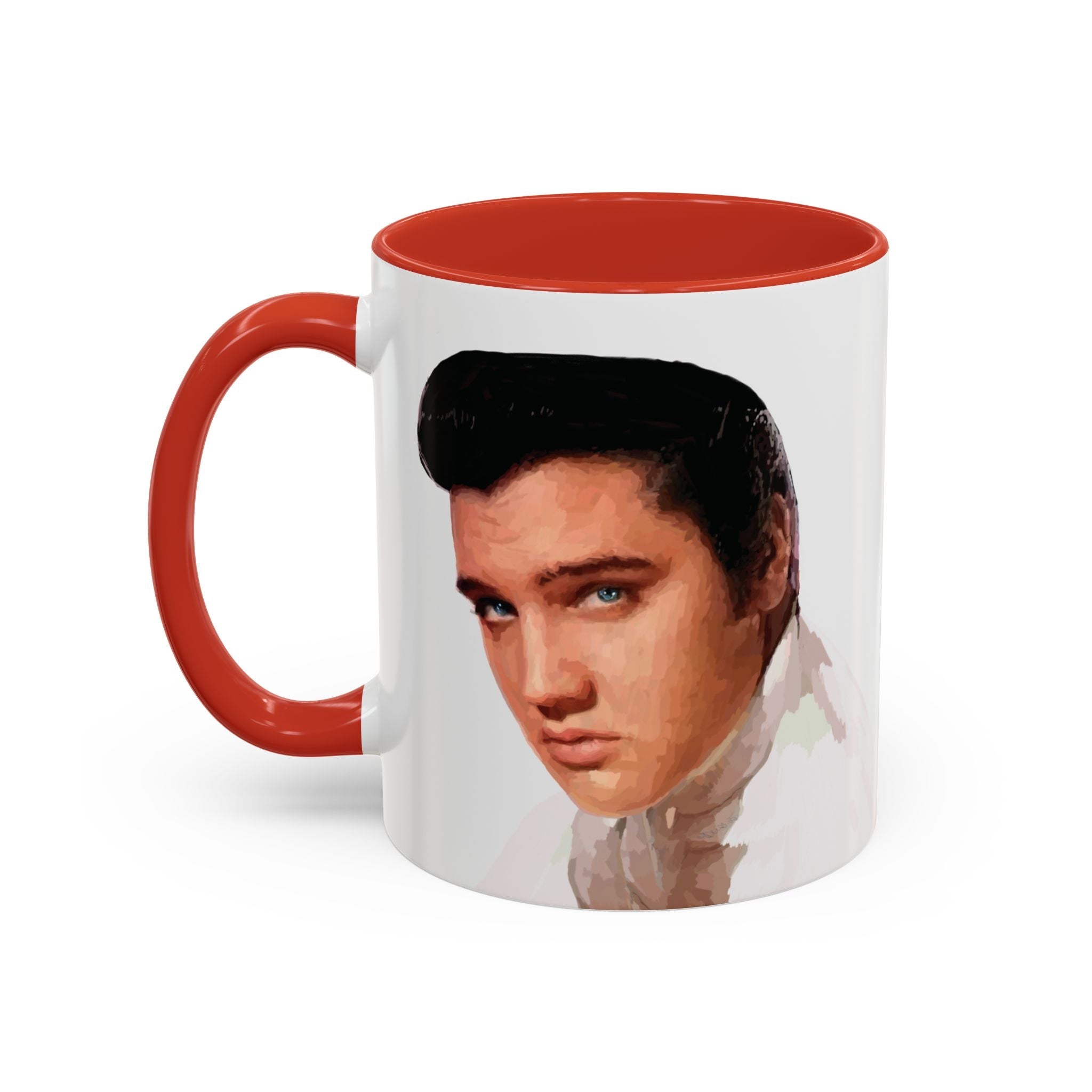 Elvis Presley Musical Two Tone Ceramic Coffee Mug Available in 11 oz red