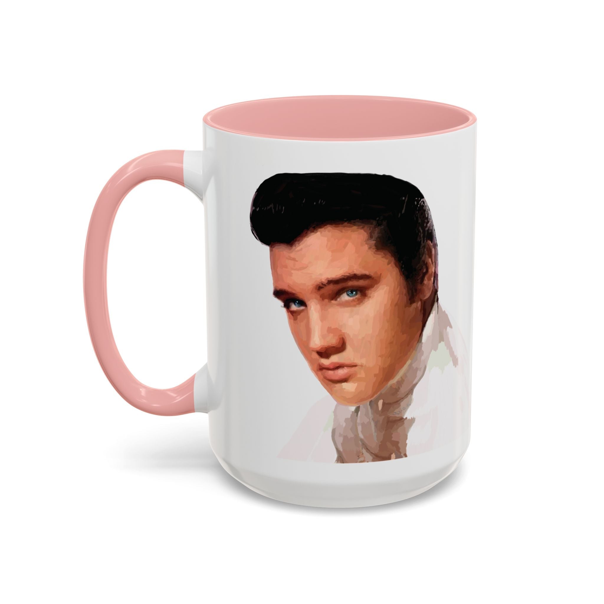 Elvis Presley Musical Two Tone Ceramic Coffee Mug Available in 15 oz pink