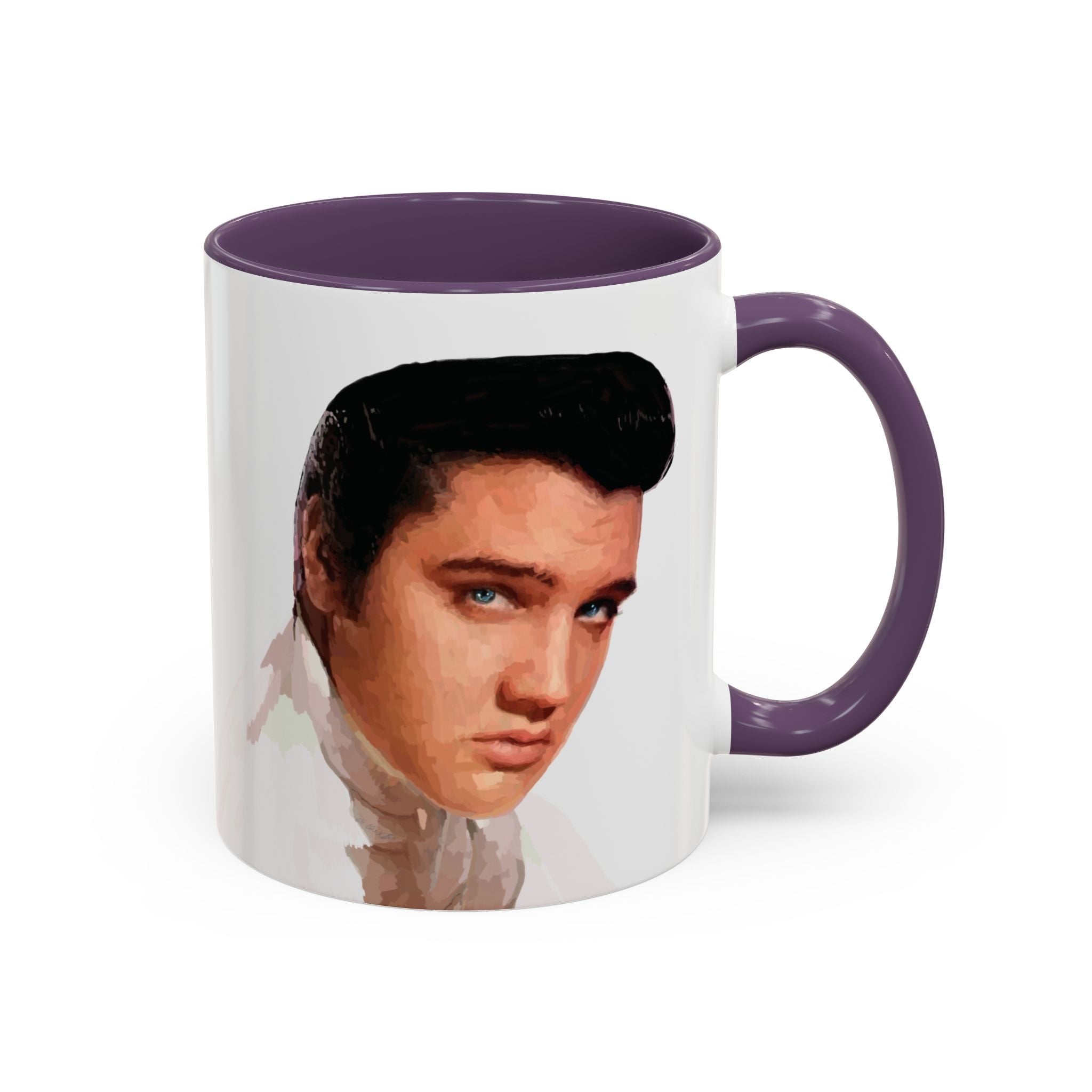 Elvis Presley Musical Two Tone Ceramic Coffee Mug Available in 11 oz purple