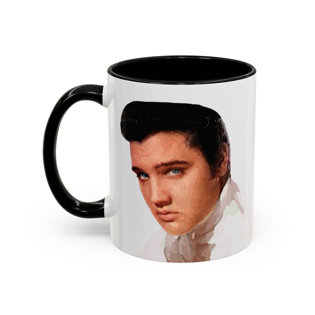 Elvis Presley Musical Two Tone Ceramic Coffee Mug Available in 11 oz black